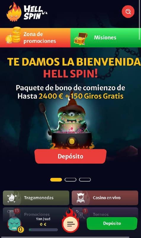 hellspin 2400 euro + 150 giri gratis