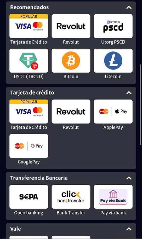 metodo di pagamento