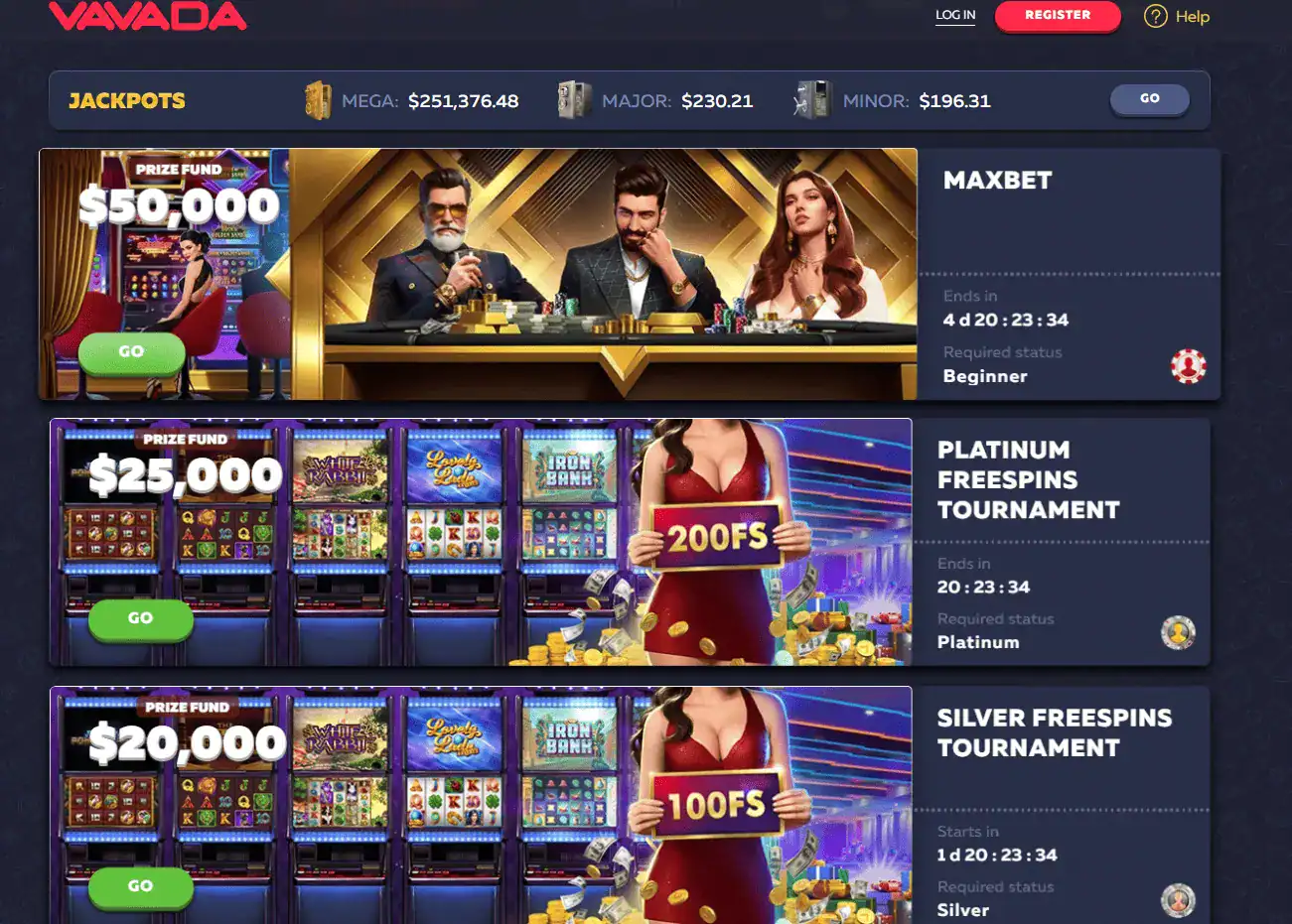 Promociones y bonos de VAVADA