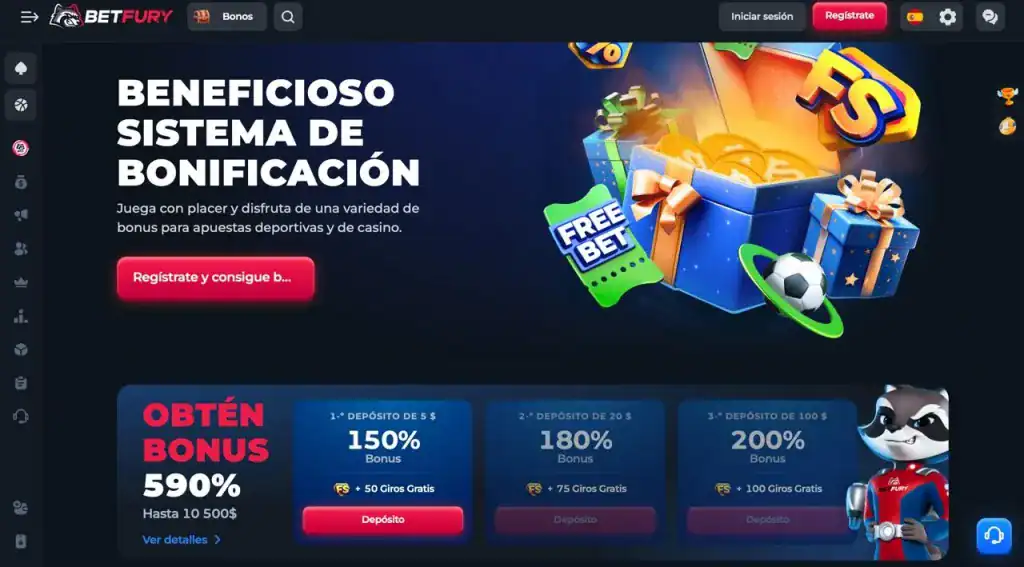 Opciones de cuenta y configuración en BetFury