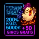 200% до €5000 + 50 бесплатных вращений – Turbo Wins
