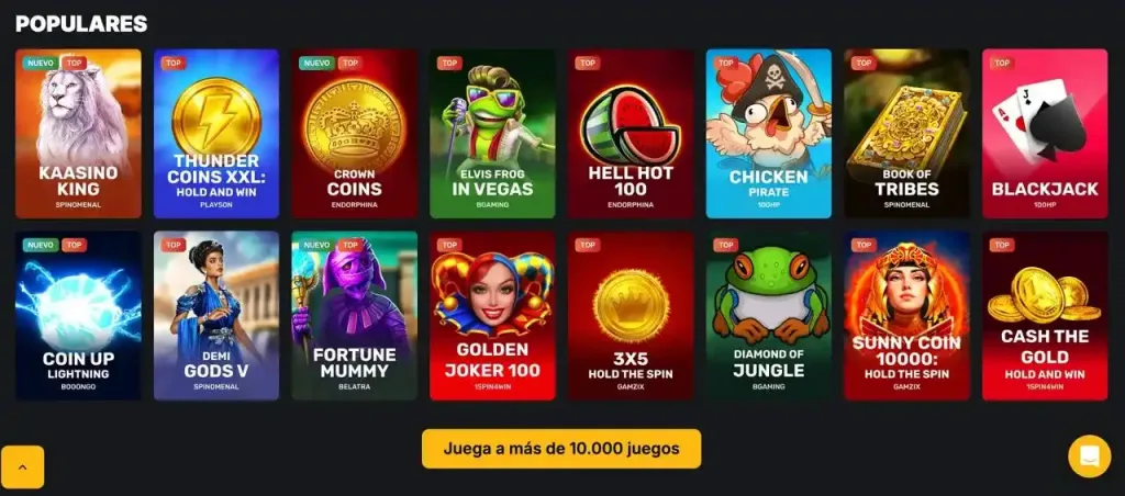 Tragamonedas populares en Kaasino – lista de juegos destacados para jugadores de España y Europa