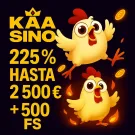 225% hasta 2 500 € + 500 Giros Gratis – Kaasino